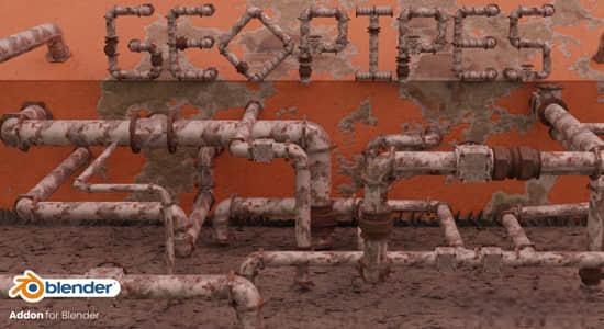 三维下水管道模型生成器Blender插件 GeoPipes v1.0.1 – Geometry Nodes Pipes 三维下水管道模型生成器Blender插件 GeoPipes v1.0.1 – Geometry Nodes Pipes