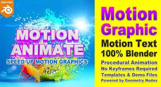 Blender插件-MG运动图形文字动画工具 Motion Animate V0.3 Blender插件-MG运动图形文字动画工具 Motion Animate V0.3