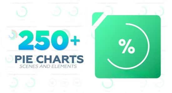 AE模板-250种饼状图信息数据展示动画 Infographic Pie Chart