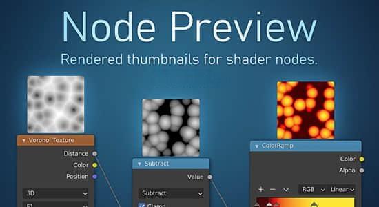 节点缩略图可视化预览Blender插件 Node Preview V1.14