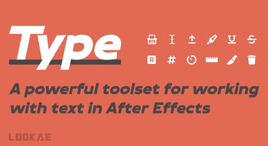 AE脚本-给文字添加特效动画 Type V1.4 + 使用教程