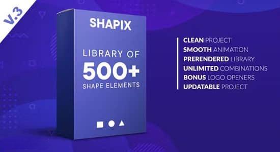 AE模板-500个简洁形状图形元素MG动画 Shape Elements Pack AE模板-500个简洁形状图形元素MG动画 Shape Elements Pack