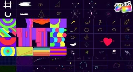 FCPX插件-100个动态图形元素动画 Shape Elements Pack FCPX插件-100个动态图形元素动画 Shape Elements Pack