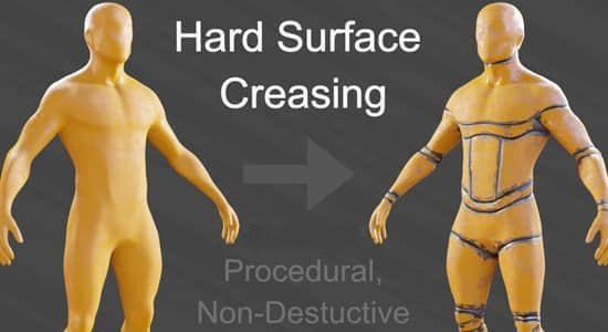 三维模型硬面边缘折痕制作Blender插件 Hard Surface Crease Tool V1 三维模型硬面边缘折痕制作Blender插件 Hard Surface Crease Tool V1