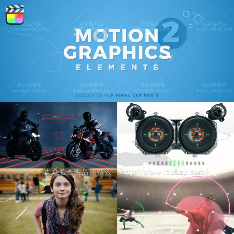 FCPX插件-161个干净多彩圆圈爆炸线条动态图形元素MG动画 第2季 FCPX插件-161个干净多彩圆圈爆炸线条动态图形元素MG动画 第2季