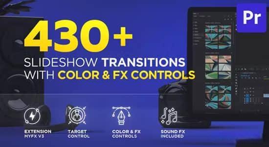 PR脚本-430个幻灯片效果视频转场过渡预设 Slideshow Transitions PR脚本-430个幻灯片效果视频转场过渡预设 Slideshow Transitions