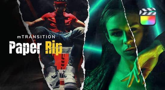 FCPX插件-52个创意纸张撕裂转场过渡预设 FCPX插件-52个创意纸张撕裂转场过渡预设