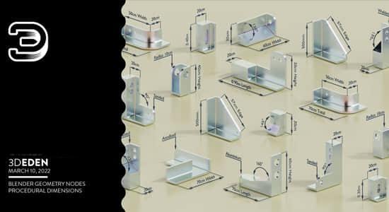 Blender插件-模型尺寸测量工具 Geometry Nodes Dimensions System V1.2 Blender插件-模型尺寸测量工具 Geometry Nodes Dimensions System V1.2