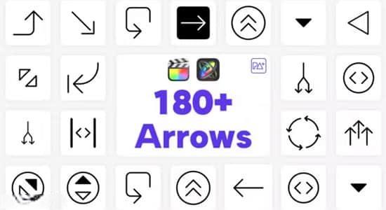 FCPX插件-180个线条箭头图形标注指示动画 Big Pack Arrows FCPX插件-180个线条箭头图形标注指示动画 Big Pack Arrows