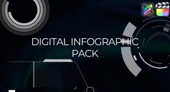 FCPX插件-26个未来数字科技UI界面HUD动画元素 Digital Infographic FCPX插件-26个未来数字科技UI界面HUD动画元素 Digital Infographic
