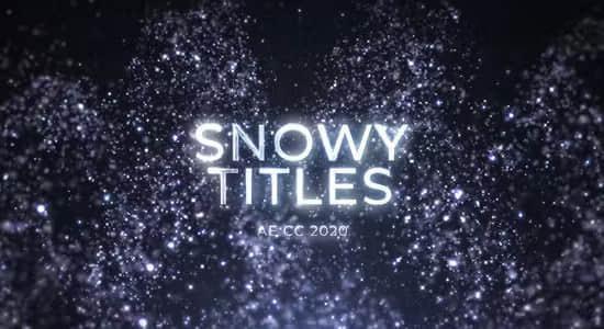 AE模板-魔法雪花粒子文字标题开场介绍片头动画 Magic Snow Titles