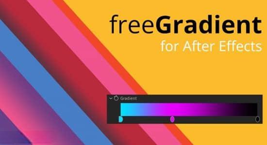 中文汉化-高级颜色渐变工具AE插件 freeGradient V1.0 Win/Mac