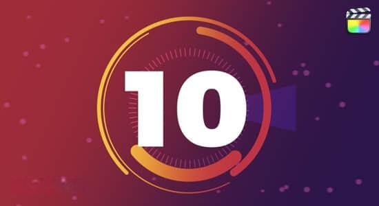 FCPX插件-65个创意数字倒计时开场片头动画 Countdown FCPX插件-65个创意数字倒计时开场片头动画 Countdown