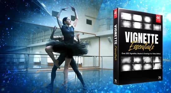 4K视频素材-209个复古黑白暗角边框遮罩叠加动画BBV71