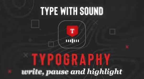 AE脚本-高级打字机效果光标闪烁文本高亮显示工具 Type Sync Pro - Realistic Writing Tool