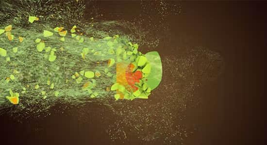 AE模板-炫酷三维粒子破碎LOGO标志展示片头 Motion Particles Logo