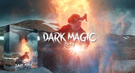 227个黑暗魔法科幻能量冲击碰撞恶龙火焰法术打斗传送门烟雾4K视频素材 Dark Magic Pack