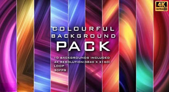 AE模板-10组抽象彩色发光渐变液体流动背景循环动画 Colorful Background Pack AE模板-10组抽象彩色发光渐变液体流动背景循环动画 Colorful Background Pack