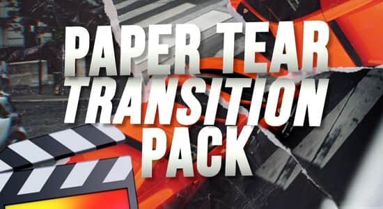 FCPX插件-30组纸张撕裂视频转场过渡预设+音效 RN Paper Tear Transitions V2 FCPX插件-30组纸张撕裂视频转场过渡预设+音效 RN Paper Tear Transitions V2