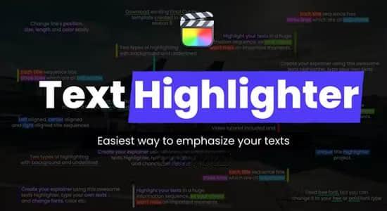 FCPX插件-36个高亮突出勾画显示文字标题动画 Highlight Texts - Explainer FCPX插件-36个高亮突出勾画显示文字标题动画 Highlight Texts - Explainer