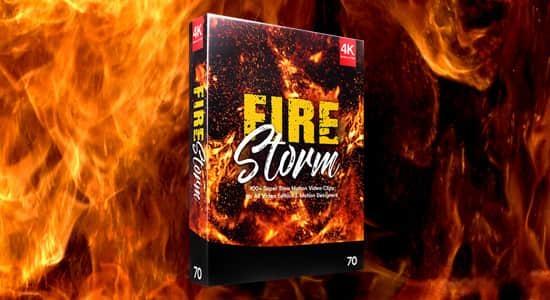 4K视频素材-81个火焰燃烧喷射特效合成动画BBV70