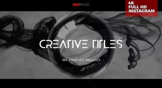 AE模板-创意水墨背景文字标题展示片头动画 Creative Titles