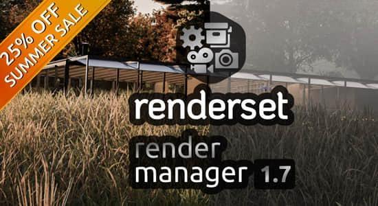 Blender插件-渲染设置储存管理 Render Manager Addon Renderset V1.70
