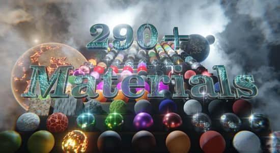 290种玻璃布料钢铁发光卡通科幻Blender材质预设 Advanced Material Pack V1.21