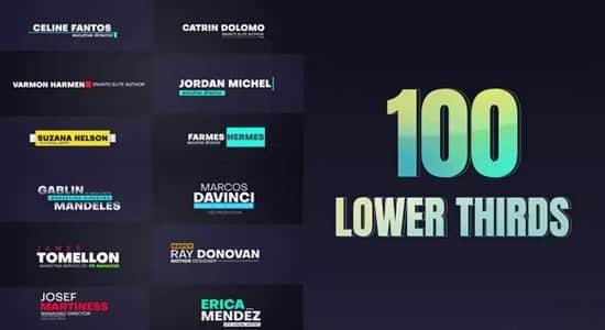 AE/PR模板-100个现代字幕条标题排版动画 LowerThirds AE/PR模板-100个现代字幕条标题排版动画 LowerThirds