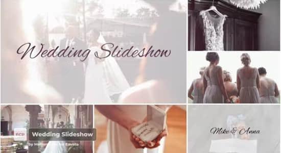 FCPX模板-浪漫婚礼爱情电子相册图片照片创意展示片头 Wedding Slideshow