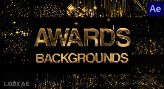 金色粒子元素颁奖典礼开场介绍动画AE模板 Awards Backgrounds 金色粒子元素颁奖典礼开场介绍动画AE模板 Awards Backgrounds