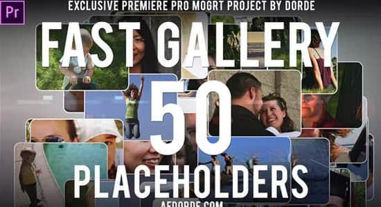 PR模板-简洁多张图片快速展示电子相册幻灯片动画 Fast Gallery PR模板-简洁多张图片快速展示电子相册幻灯片动画 Fast Gallery