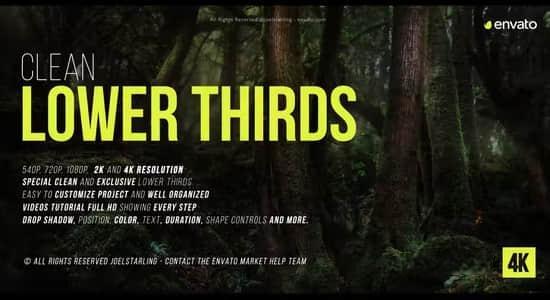 PR模板-20组现代简洁字幕条标题动画 Clean Lower Thirds for Premiere PR模板-20组现代简洁字幕条标题动画 Clean Lower Thirds for Premiere