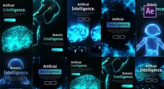 AE模板-人工智能科技感文字介绍竖屏展示动画 Ai Stories and Posts Pack AE模板-人工智能科技感文字介绍竖屏展示动画 Ai Stories and Posts Pack
