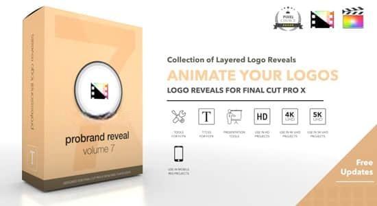 FCPX插件-30组简洁LOGO标志展示创意小片头动画 ProBrand V7 FCPX插件-30组简洁LOGO标志展示创意小片头动画 ProBrand V7