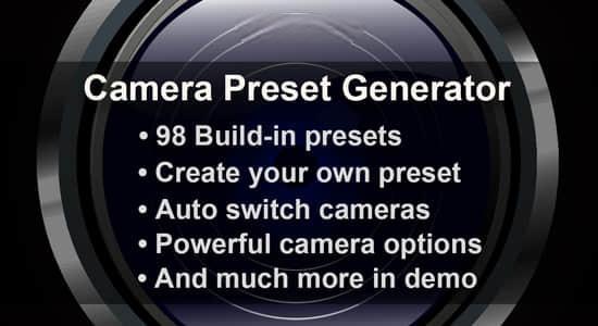 98组三维摄像机动画Blender插件 Camera Preset Generator v1.1.0 98组三维摄像机动画Blender插件 Camera Preset Generator v1.1.0