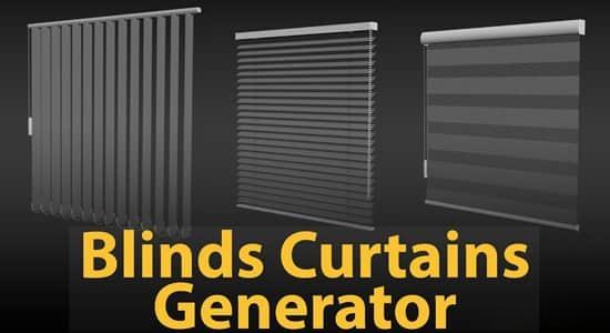 三维窗帘生成器3DS MAX插件 Blinds Curtains Generator 1.0 三维窗帘生成器3DS MAX插件 Blinds Curtains Generator 1.0