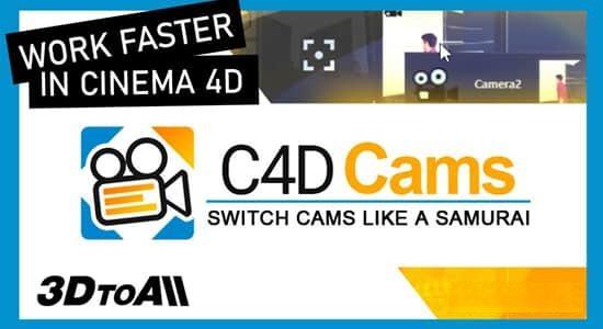 C4D插件-多个项目摄像机预览切换工具 3DtoAll C4D Cams V1.1 C4D插件-多个项目摄像机预览切换工具 3DtoAll C4D Cams V1.1