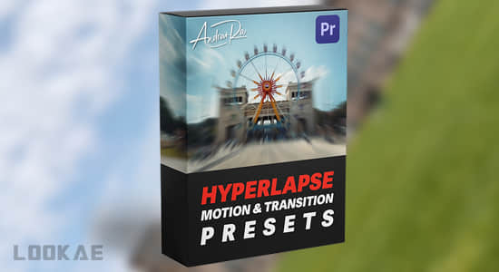 PR预设-延时摄影常用旋转缩放推进视频转场过渡 Hyperlapse Motion & Transition Presets
