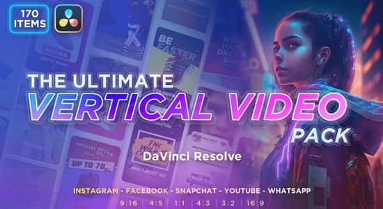 达芬奇插件-170个竖屏封面海报图文排版宣传介绍展示动画模板预设 达芬奇插件-170个竖屏封面海报图文排版宣传介绍展示动画模板预设