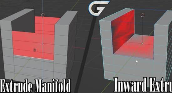 模型内几何形状挤出Blender插件 Inward Extrude V1.0.2 模型内几何形状挤出Blender插件 Inward Extrude V1.0.2