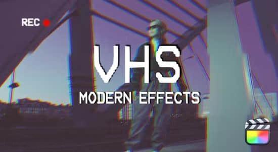 FCPX插件-20种复古老录像带视觉特效 VHS Modern Effects