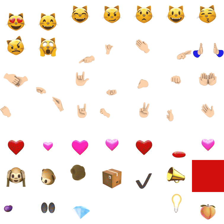 视频素材-150个卡通可爱Emoji表情循环动画(有透明通道)