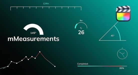 FCPX插件-22个创意干净精确测量标注数值显示动画预设 FCPX插件-22个创意干净精确测量标注数值显示动画预设