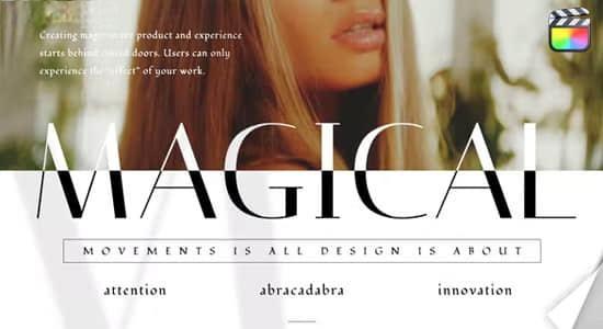 FCPX插件-6组优雅简约广告促销图文展示介绍动画 Unique Promo