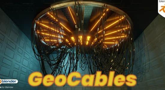 电缆电线模型生成器Blender插件 GeoCables v2.1.0 – Geometry Nodes Cables