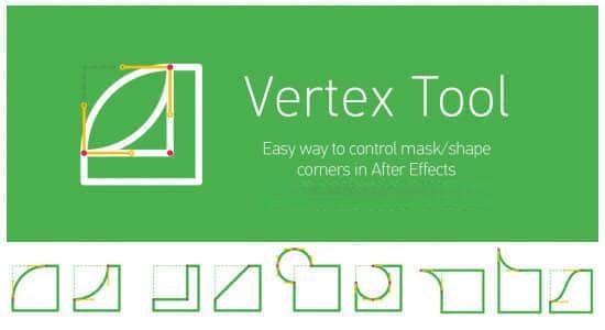 -MASK形状遮罩图层路径倒角预设AE脚本 Vertex Tool v1.1