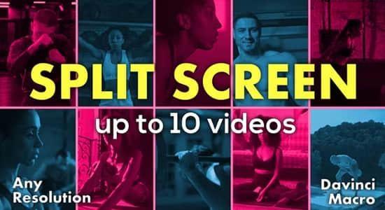 达芬奇模板-多画面网格排列视频分屏预设SplitScreen Effects v2 达芬奇模板-多画面网格排列视频分屏预设SplitScreen Effects v2