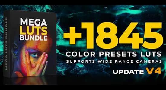 1845个好莱坞电影大片复古婚礼人像旅行室内户外环境LUT调色预设 Mega LUTs Bundle