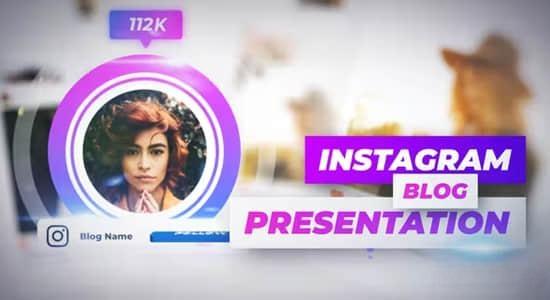AE模板-社交媒体APP朋友圈说说动态界面幻灯片展示 INS Blog Presentation